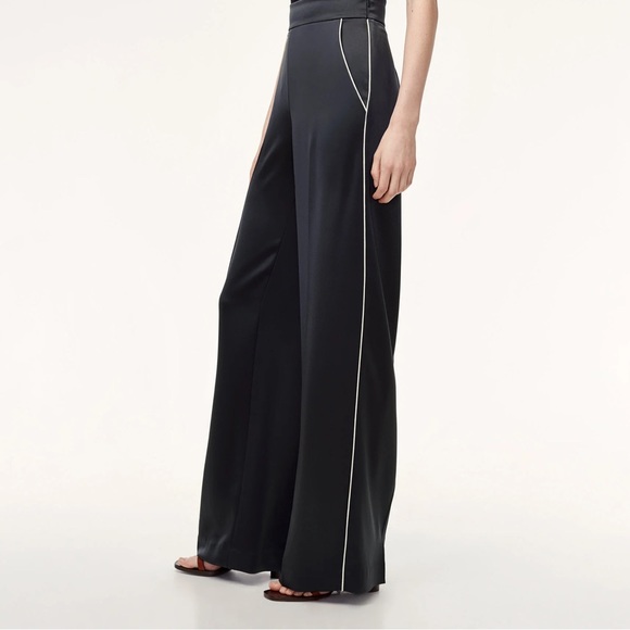 WILFRED Clarisse Black Satin Pant - Picture 1 of 7